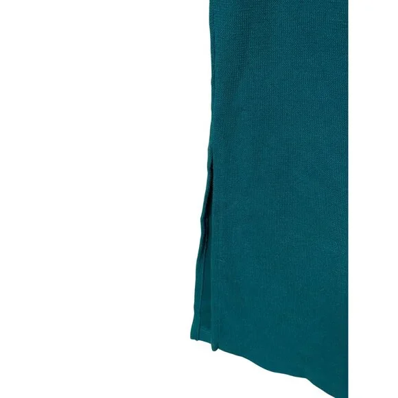 Claudia D Teal Sleeveless Maxi Dress With Button Detail Side Slits L - Picture 5 of 7